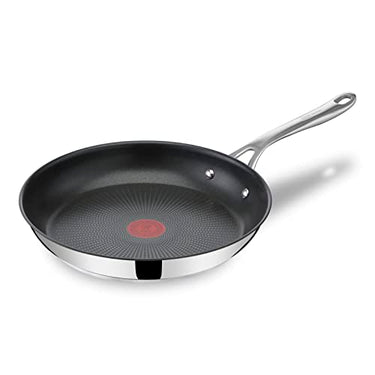 Tefal Jamie Oliver Cook's Direct On Frying Pan 28 cm, Non-Stick, Induction-Compatible, Oven-Safe, Stainless Steel, Riveted Handle, E3040644 on Sale